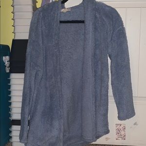 Fuzzy warm blue cardigan